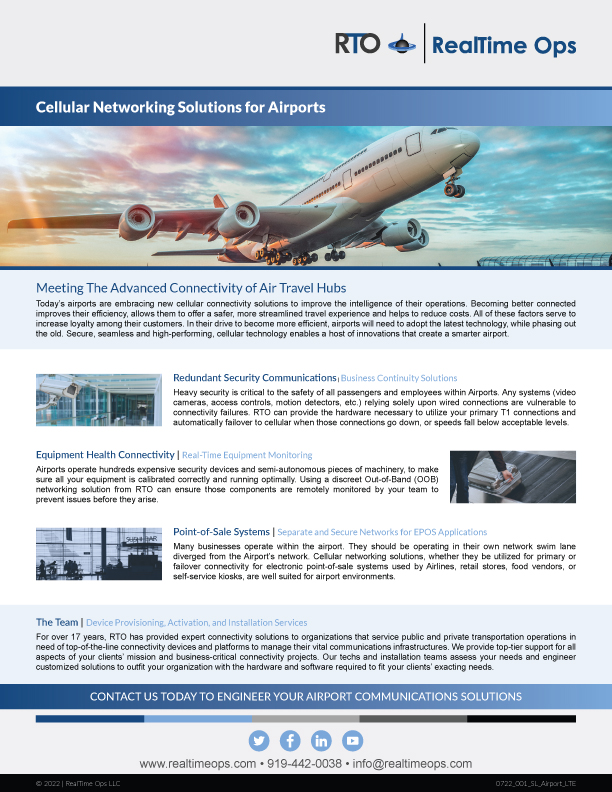 Cellular Networking Solutions for Airports