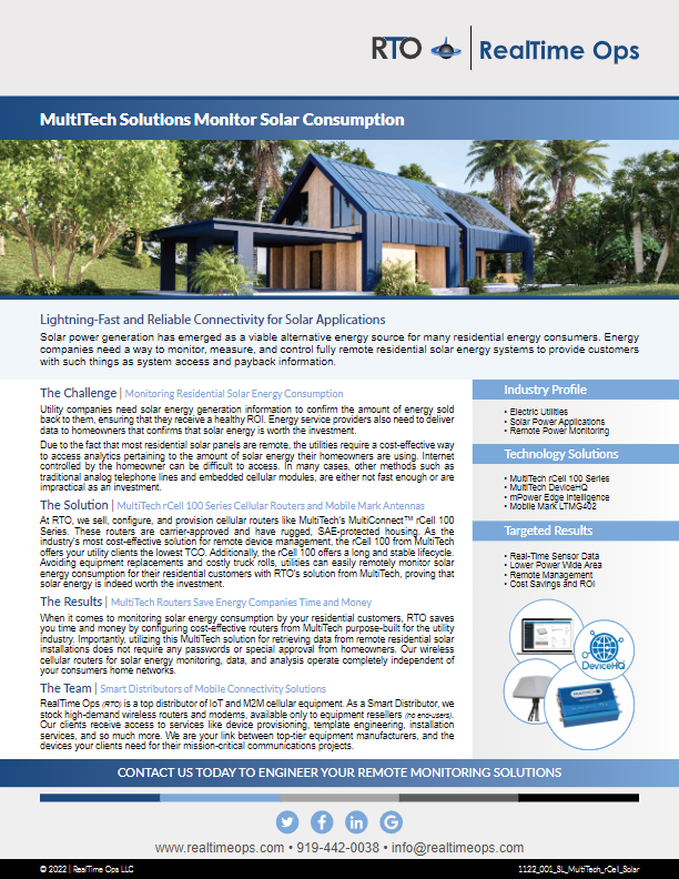 MultiTech Solar Utility Communications Solutions PDF Download