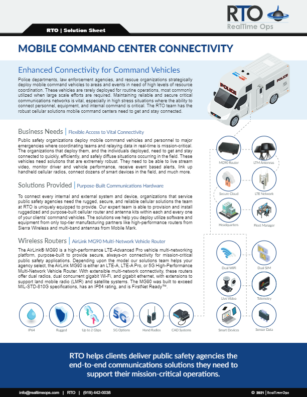 Mobile Command Center Connectivity Solutions